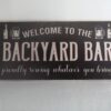 Wooden Sign - Backyard Bar