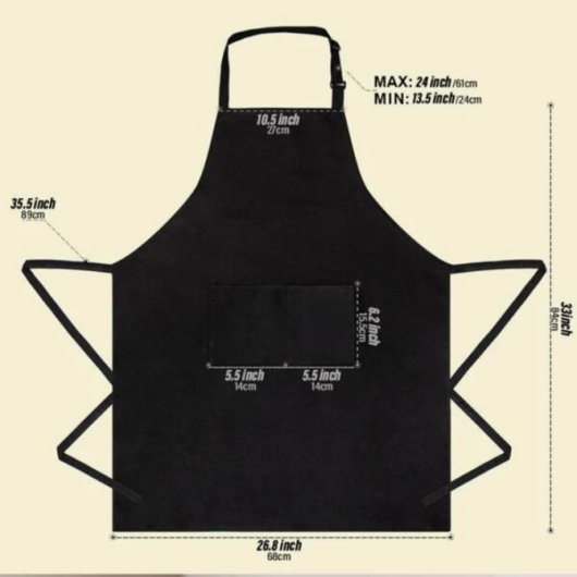 Black Apron - Plain - Image 2